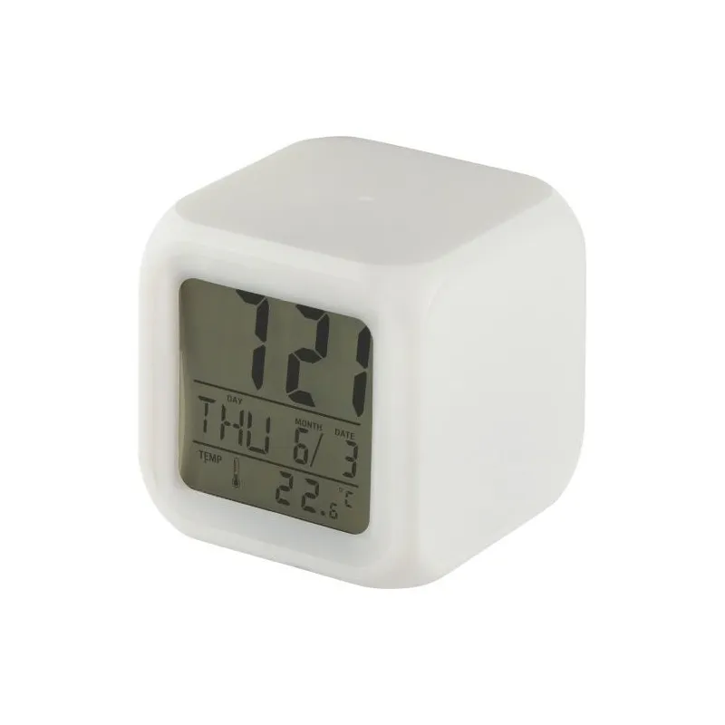 Cube Lumineux Leona - Horloge de Bureau Personnalisable
