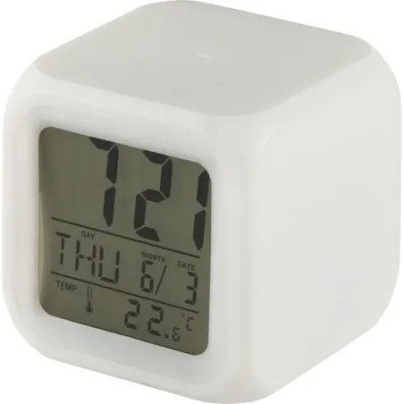 Cube Lumineux Leona - Horloge de Bureau Personnalisable