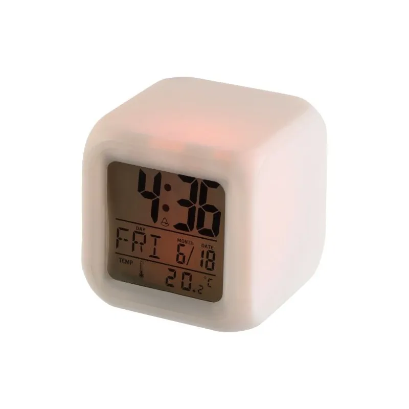 Cube Lumineux Leona - Horloge de Bureau Personnalisable