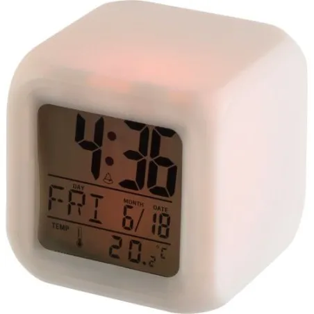 Cube Lumineux Leona - Horloge de Bureau Personnalisable