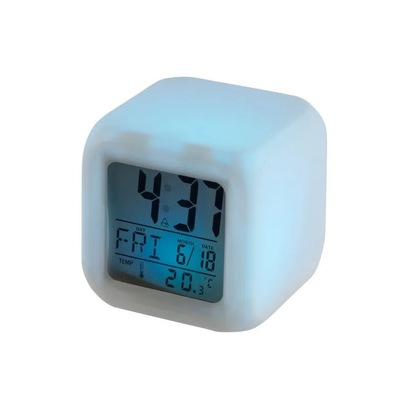 Cube Lumineux Leona - Horloge de Bureau Personnalisable