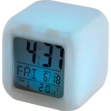 Cube Lumineux Leona - Horloge de Bureau Personnalisable