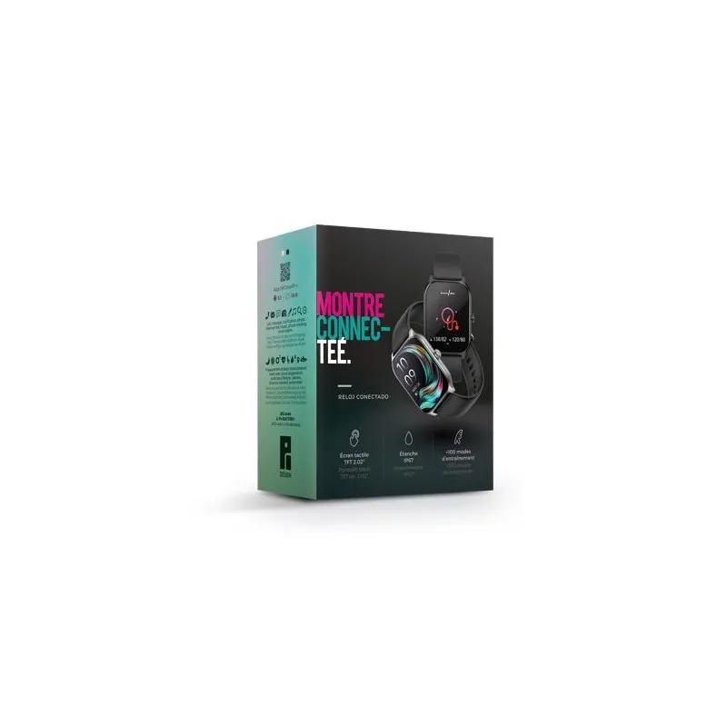 Montre Connectée Étanche avec Écran TFT 2,02" Personnalisée Matières : coton Taille textile : M Couleurs : blanc cadeau collabor