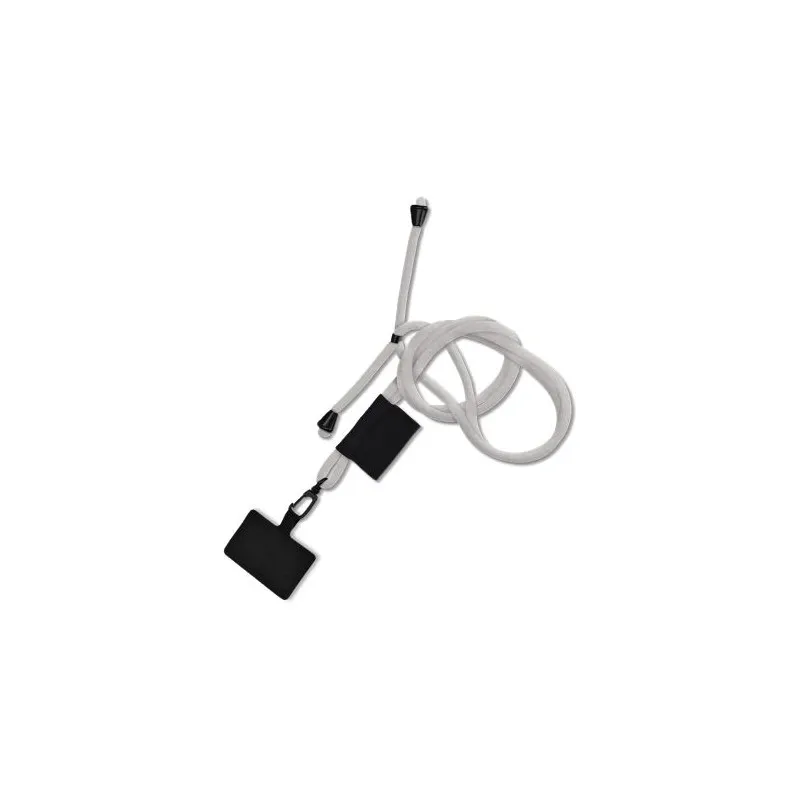 Cordon Lanyard Ajustable Écologique pour Téléphone - Personnalisé Matières : coton recyclé Couleurs : bleu impression haute défi