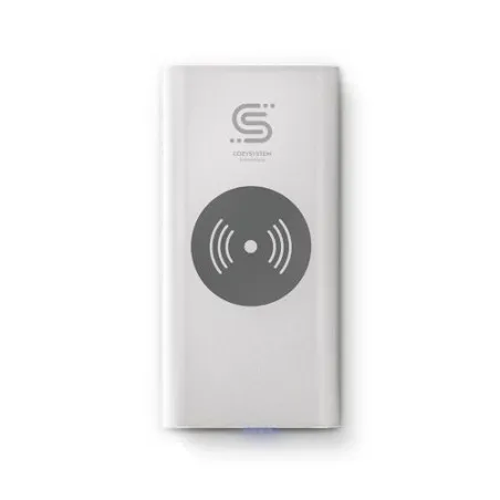 Batterie Externe Li-po 8000 mAh avec Chargeur Induction Personnalisé Matières : coton recyclé Couleurs : naturel personnalisable