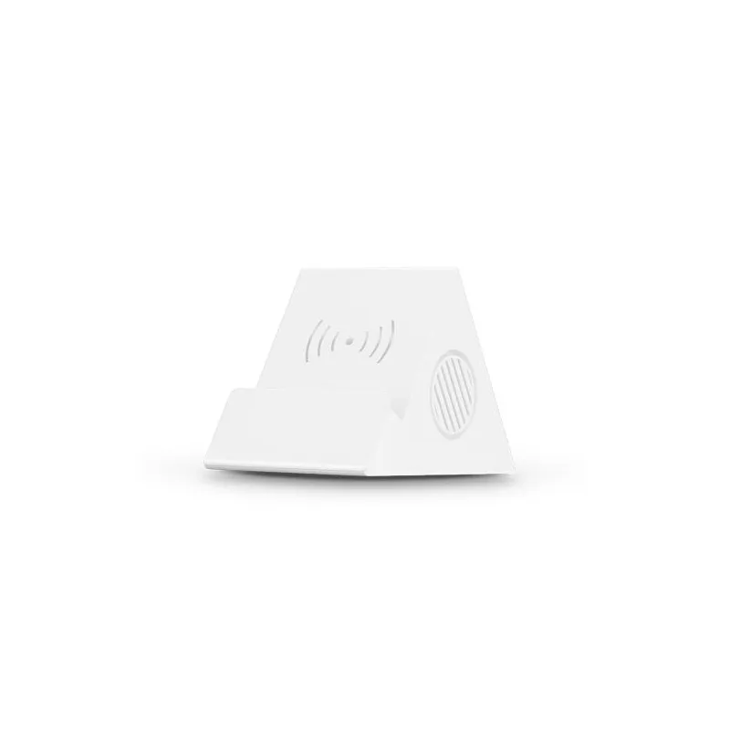 Enceinte Bluetooth 5.0 et Chargeur Induction Personnalisés - 3-en-1 Écologique Matières : coton recyclé Couleurs : rouge marquag