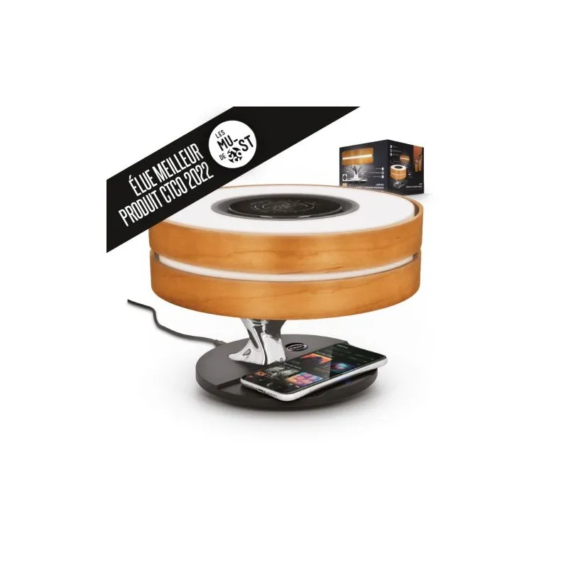 Lampe Écologique Enceinte Chargeur Intégré - Accessoire High Tech et Design LAMPE Matières : coton recyclé Couleurs : vert