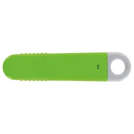 Cutter plastique sécurisé à lame autoretractable personnalisé Couleurs : rouge Matières : polyester recyclé impression logo haut