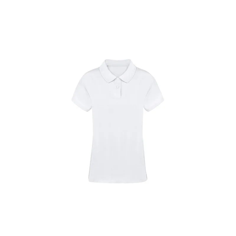 Polo Blanc Confortable et Stylé Personnalisé Femme - Koupan Matières : acier inoxydable Couleurs : orange impression haute défin