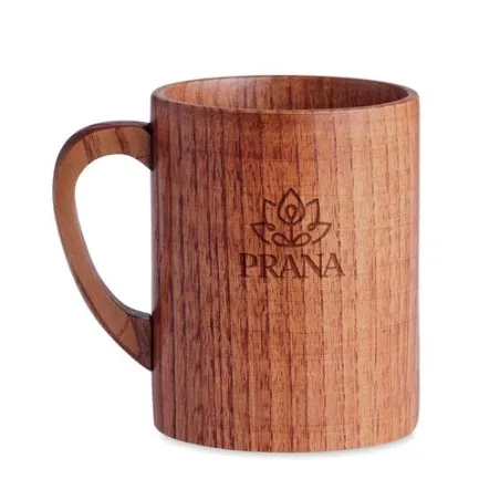 Mug personnalisé en bois de chêne 280 ml TRAVIS Matières : coton Taille textile : S Couleurs : naturel goodies publicitaire évén