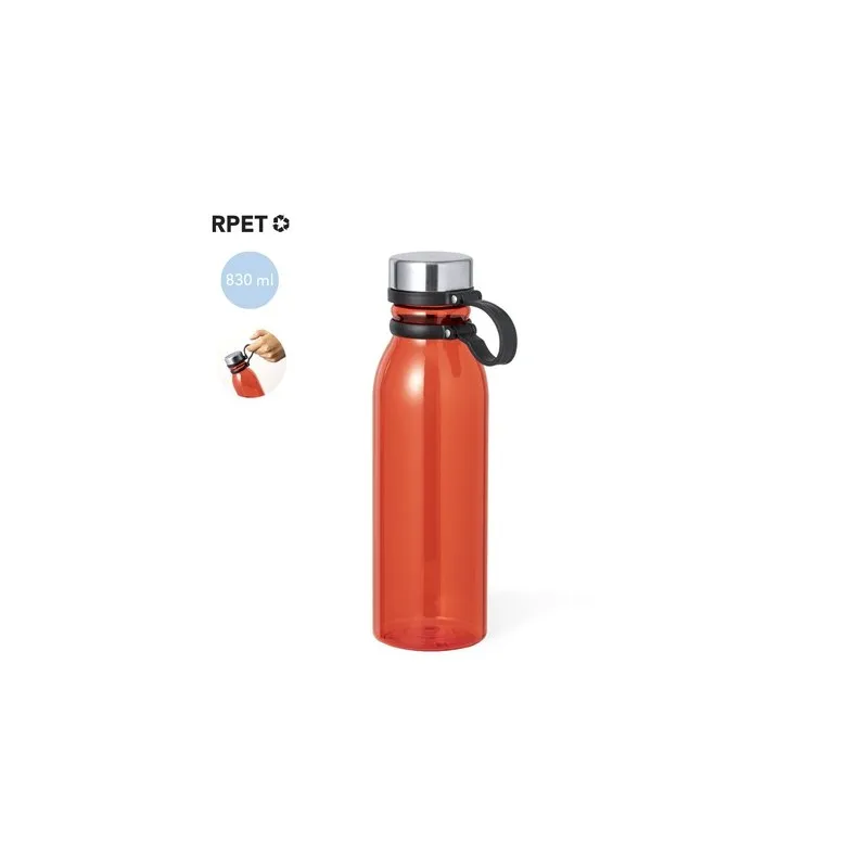 Gourde Écologique Personnalisable Albrait Matières : PET recyclé Couleurs : rouge objet promotionnel éco-responsable