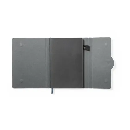 Bloc Notes Écologique Personnalisable - Cahier Aquo Matières : polyester Couleurs : noir goodies personnalisé en stock