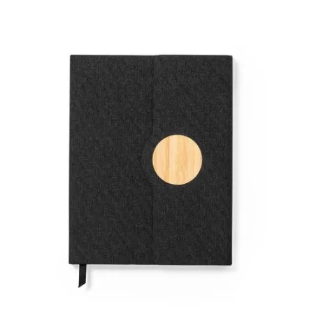 Bloc Notes Écologique Personnalisable - Cahier Aquo Matières : polyester Couleurs : noir impression haute définition