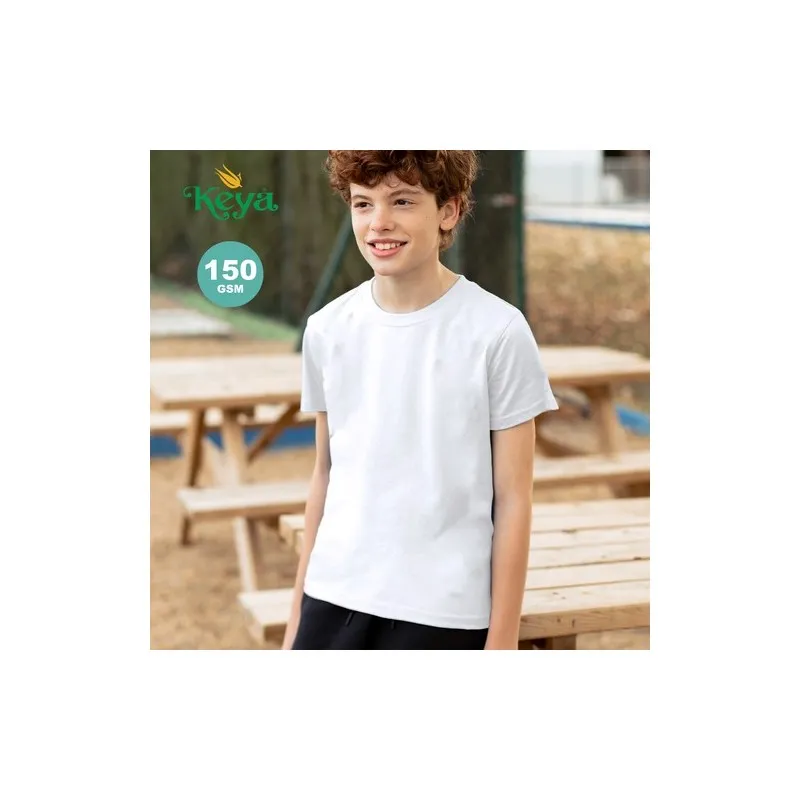 T-Shirt Enfant Blanc KEYA YC150 - Confort et Style