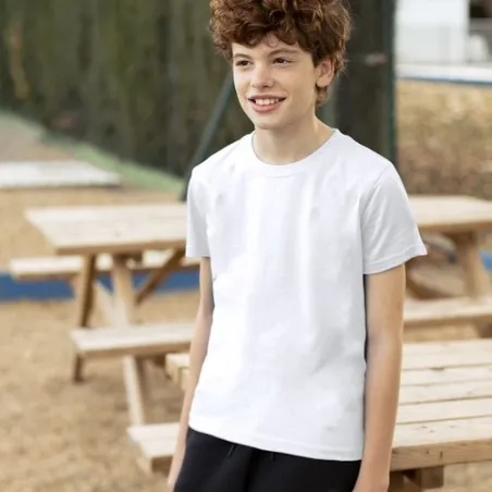 T-Shirt Enfant Blanc KEYA YC150 - Confort et Style