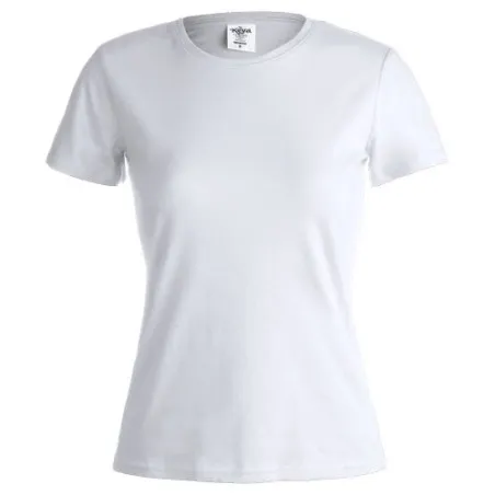 T-Shirt Femme Blanc Personnalisé WCS150 "keya" Matières : PET recyclé Taille textile : S Couleurs : vert marquage laser ultra pr