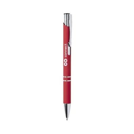 Stylo personnalisé publicitaire - Zromen Couleurs : rouge marquage couleur éclatante