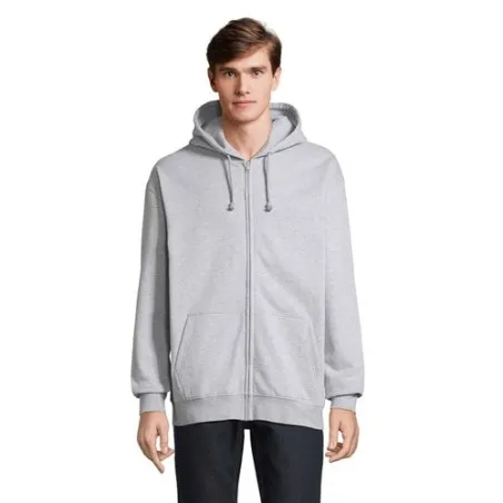 Veste Zippée Écologique Unisexe Personnalisée - CARTER Taille textile : S Couleurs : gris chiné personnalisation sur mesure