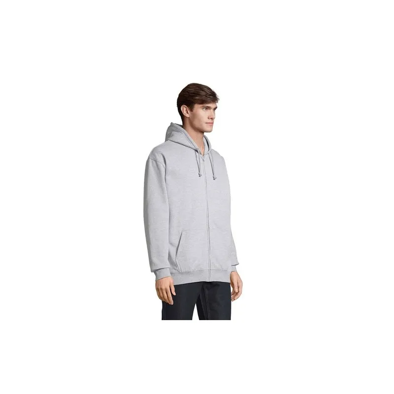 Veste Zippée Écologique Unisexe Personnalisée - CARTER Taille textile : S Couleurs : gris chiné personnalisable avec votre logo