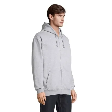 Veste Zippée Écologique Unisexe Personnalisée - CARTER Taille textile : S Couleurs : gris chiné personnalisable avec votre logo