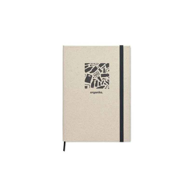 Carnet A5 personnalisé en papier d'herbe écologique - GRASS NOTES Matières : coton Taille textile : M Couleurs : blanc marquage 