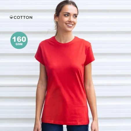 T-Shirt Femme Personnalisé 100% Coton Confort Optimal Seiyo Matières : coton Taille textile : L Couleurs : blanc accessoire évén