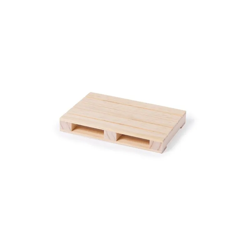 Sous-Verre Éco-Responsable Personnalisé en Bois Naturel - Palet Matières : polyester Couleurs : fuchsia personnalisable avec vot