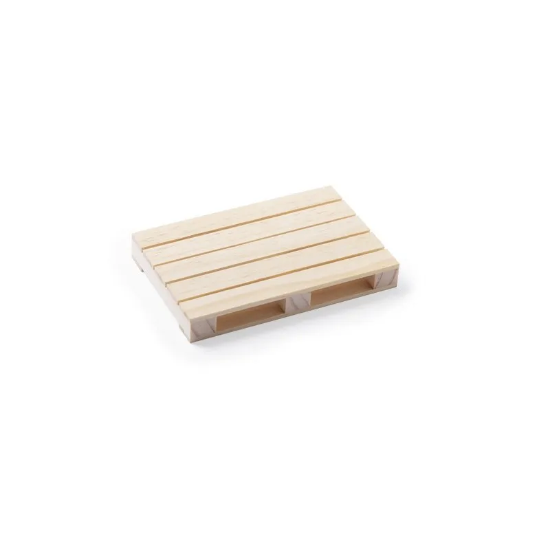Sous-Verre Éco-Responsable Personnalisé en Bois Naturel - Palet Matières : polyester Couleurs : fuchsia marquage laser ultra pré