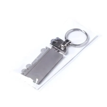 Porte-Clés Personnalisé Ecologique Trailer Matières : polyester Couleurs : bleu marquage laser ultra précis