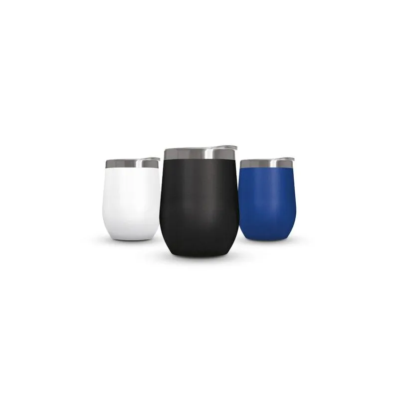 Mug Isotherme Double Paroi Écologique en Inox avec Couvercle en Inox Recyclé - Personnalisable Matières : coton Couleurs : noir 