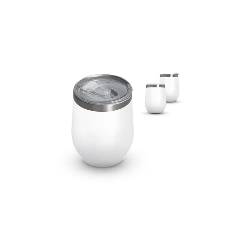 Mug Isotherme Double Paroi Écologique en Inox avec Couvercle en Inox Recyclé - Personnalisable Matières : PU Couleurs : bleu cad