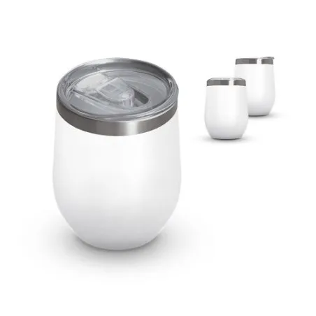 Mug Isotherme Double Paroi Écologique en Inox avec Couvercle en Inox Recyclé - Personnalisable Matières : PU Couleurs : bleu cad