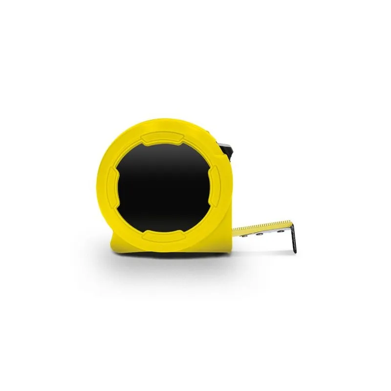 Mètre Ruban Jaune Pratique 5 m x 19 mm en Coque Plastique - Outil Publicitaire Personnalisé Couleurs : orange objet promo petit 