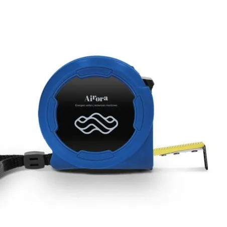 Mètre Ruban Jaune Pratique 5 m x 19 mm en Coque Plastique - Outil Publicitaire Personnalisé Couleurs : rouge accessoire événemen
