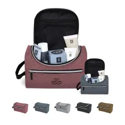 Trousse de Toilette Personnalisée Écologique - Cadeaux d'Entreprise Matières : PVC Couleurs : bleu translucide 2