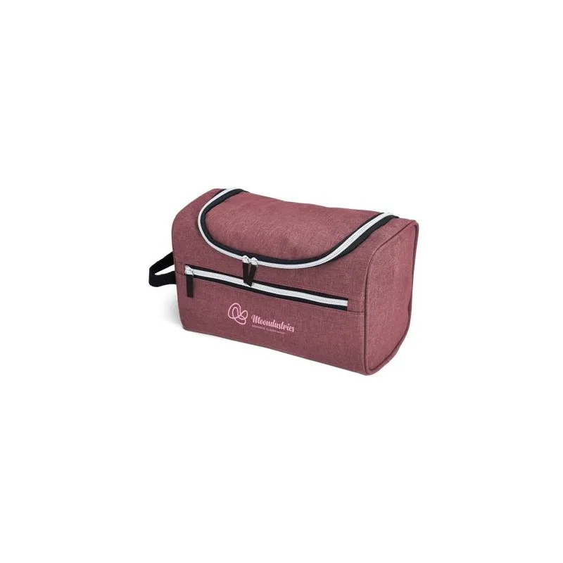 Trousse de Toilette Personnalisée Écologique - Cadeaux d'Entreprise Matières : PVC Couleurs : rouge translucide impression logo 
