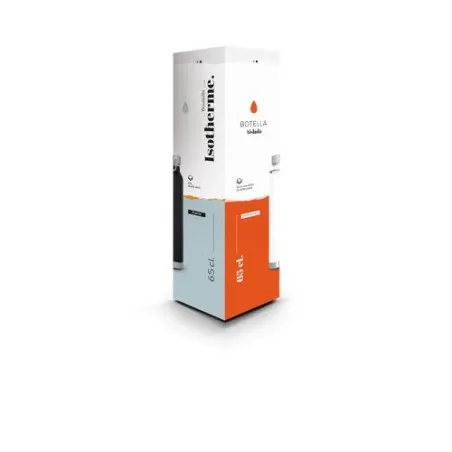 Gourde isotherme double-paroi en inox 65 cl personnalisable Matières : métal Couleurs : bleu cadeau affaires élégant