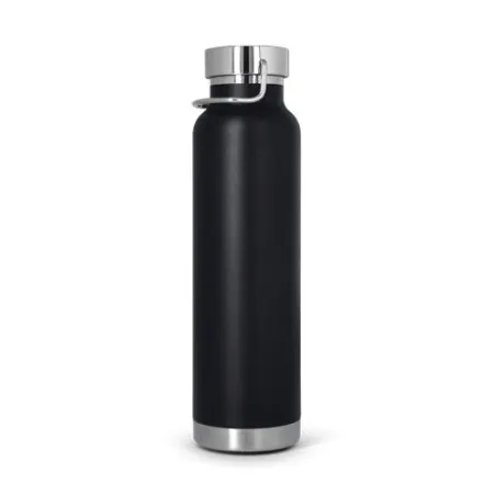 Gourde isotherme double-paroi en inox 65 cl personnalisable Matières : métal Couleurs : bleu goodies publicitaire durable