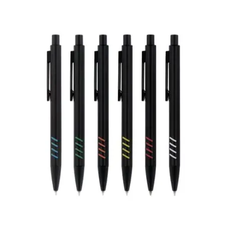 Stylo Bille Écriture Bleu avec Corps en Métal