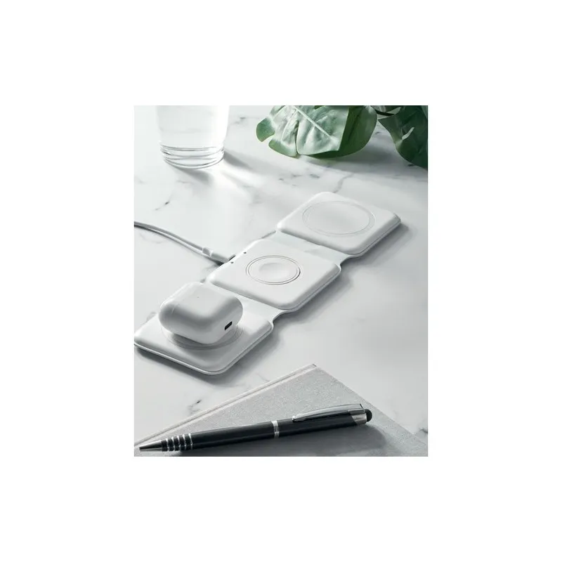 Chargeur pliable personnalisé 3 en 1 - ORIO Matières : coton biologique Taille textile : XL Couleurs : fuchsia cadeau collaborat