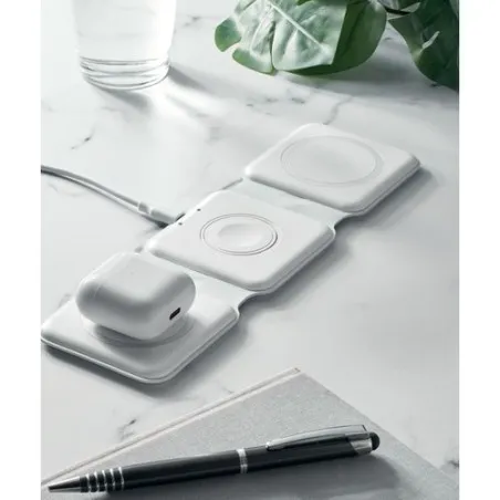 Chargeur pliable personnalisé 3 en 1 - ORIO Matières : coton biologique Taille textile : XL Couleurs : fuchsia cadeau collaborat