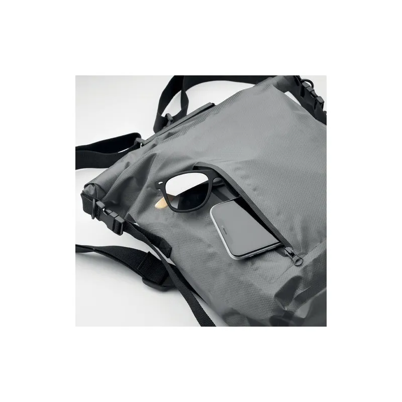 Sac à dos enroulable étanche personnalisable 30L SCUBAROLL Matières : PET Taille textile : XXS Couleurs : vert armée personnalis