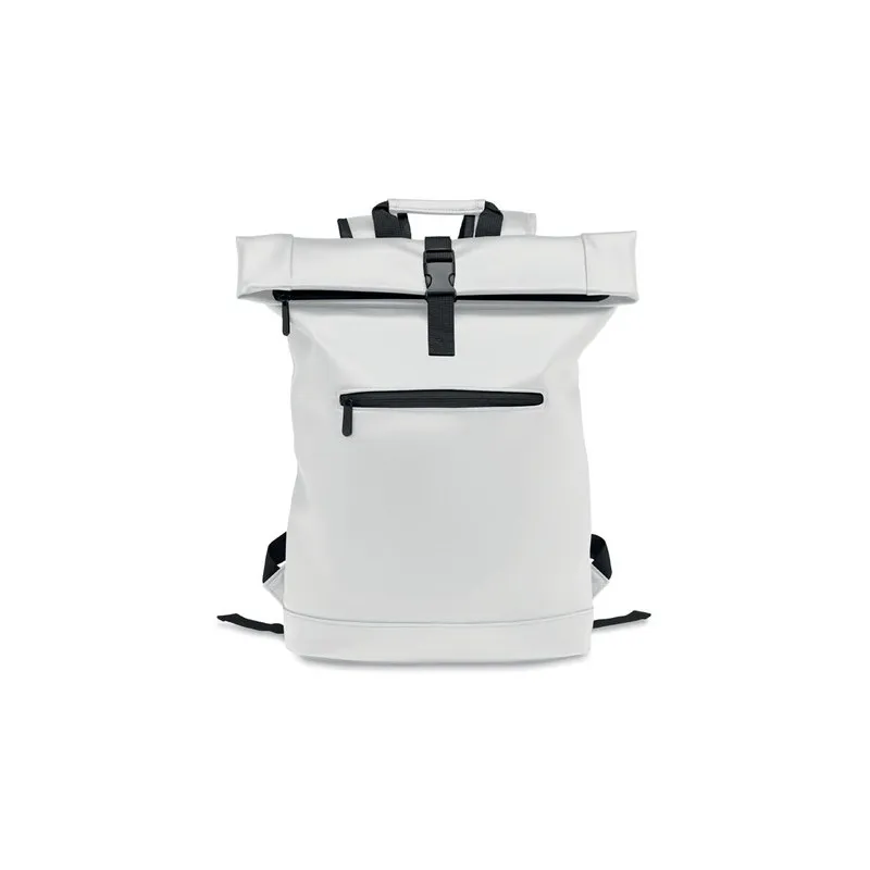 Sac à dos enroulable écologique en PU - BAI ROLL Matières : PET Taille textile : XXS Couleurs : blanc