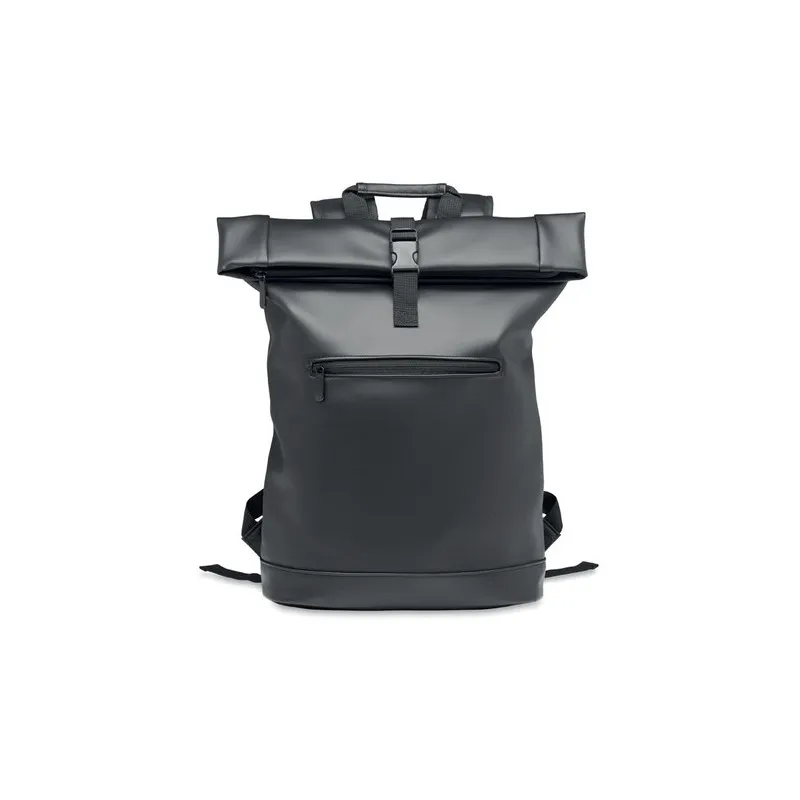 Sac à dos enroulable écologique en PU - BAI ROLL Matières : PET Taille textile : XXL Couleurs : orange fluo personnalisable avec