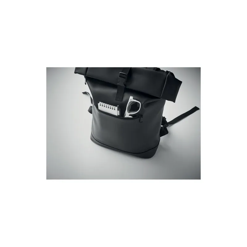 Sac à dos enroulable écologique en PU - BAI ROLL Matières : PET Taille textile : XXL Couleurs : orange fluo cadeau client origin