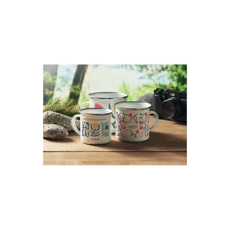 Mug en émail sublimation 200ml personnalisé - Plateado S Matières : coton Taille textile : XXL Couleurs : noir profond cadeau en