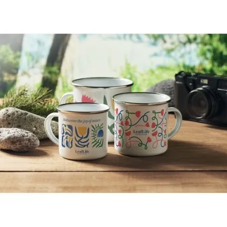 Mug en émail sublimation 200ml personnalisé - Plateado S Matières : coton Taille textile : XXL Couleurs : noir profond cadeau en