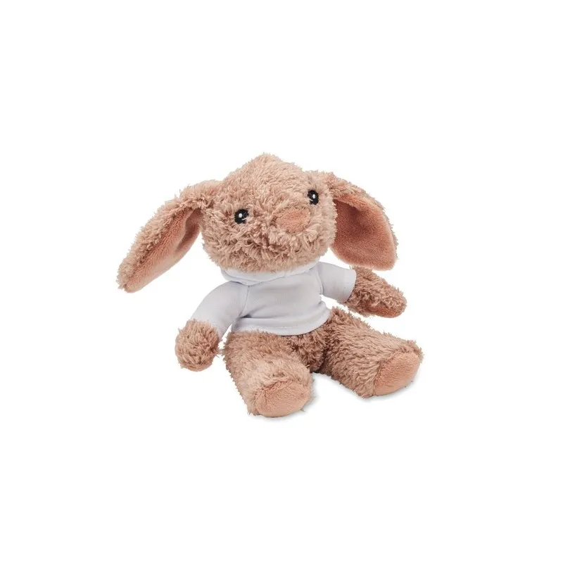 Cadeau d'entreprise écologique personnalisé - Lapin en peluche BUNNY Matières : coton Taille textile : S Couleurs : lie de vin c