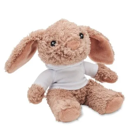 Cadeau d'entreprise écologique personnalisé - Lapin en peluche BUNNY Matières : coton Taille textile : S Couleurs : lie de vin c