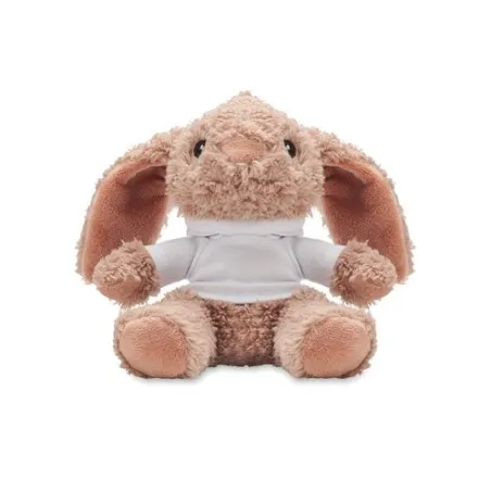 Cadeau d'entreprise écologique personnalisé - Lapin en peluche BUNNY Matières : coton Taille textile : S Couleurs : lie de vin c